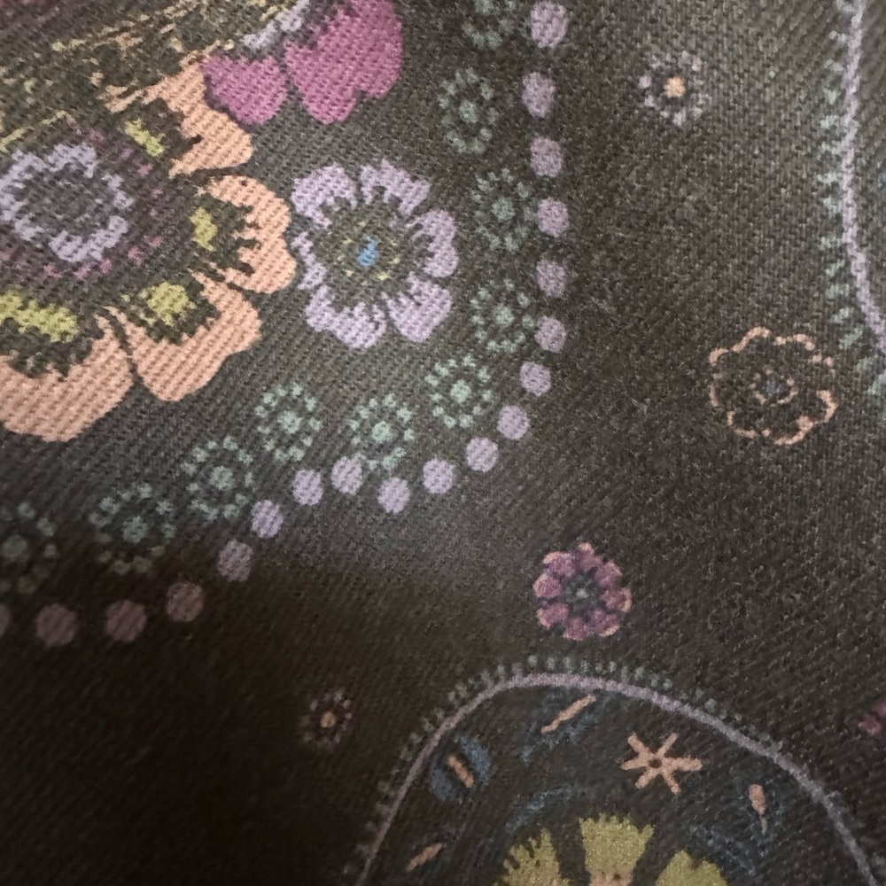 Free People Paisley Flare Jeans in Chocolate combo - Picture 3 of 5